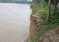 Gomati erosion threatens homes in Melaghar
