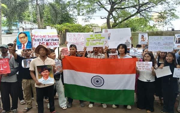 Agartala students continue protest for education reforms.