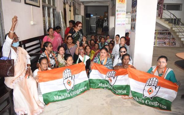 Mahila Congress protests at Tripura Women’s Commission
