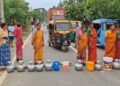 Women block Sonamura–Belonia road over water crisis