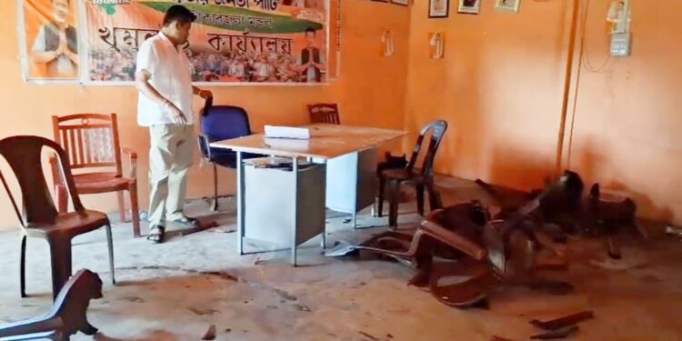 BJP Office Attacked in Khumulwng