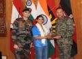 Assam Rifles Felicitates Tripura Sports Star Asmita Dey