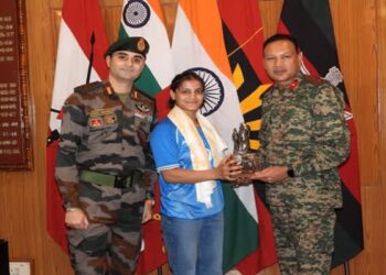Assam Rifles Felicitates Tripura Sports Star Asmita Dey