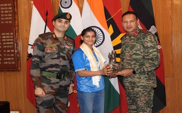 Assam Rifles Felicitates Tripura Sports Star Asmita Dey