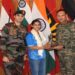 Assam Rifles Felicitates Tripura Sports Star Asmita Dey