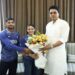 Biplab Deb felicitates CWG judo gold medallist Asmita Dey