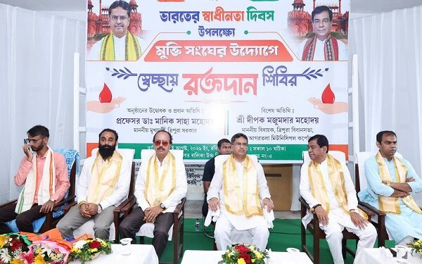 CM Manik Saha stresses importance of voluntary blood donation
