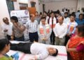 Rebati Tripura Donates Blood in Agartala