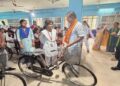 Bhattacharjee Distributes Bicycles to Schoolgirls