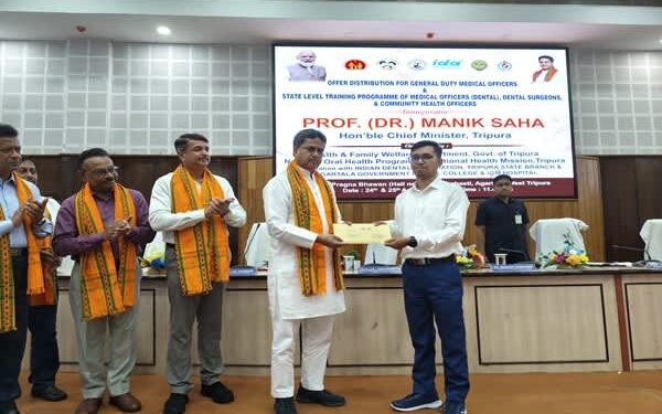 Tripura Govt Pushes Healthcare Expansion, CM Manik Saha Distributes Appointment Offers to 42 GDMOs