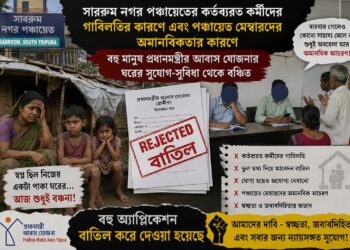 PMAY Applications Rejected Without Notification, Sabroom Residents Allege